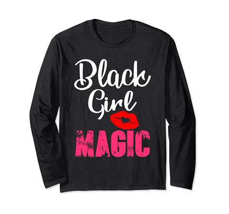 Proud African American Black Girl Magic Red Lips Graphic T Shirt Teevimy