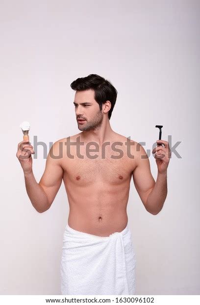 Cute Charismatic Sexy Brunette Spaniard Shirtless Stockfoto 1630096102 Shutterstock