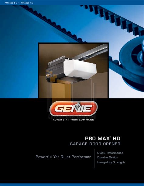 Genie Pro Model Manual