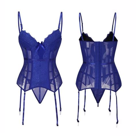 Corset sexy en cuir et dentelle avec jarretière lingerie grande taille soutien gorge push up