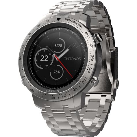 Best Buy Garmin F Nix Chronos Smartwatch Mm Stainless Steel With