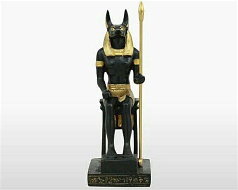 Amazing Jackal God Anubis God Of Mummification Sitting On A Throne