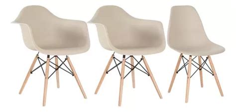 Kit Cadeiras Eames Wood Daw Dsw Cores Estrutura Da Cadeira Nude Parcelamento Sem Juros