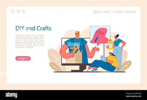 DIY and Crafts concept. Home projects and creative hobbies showcased ...