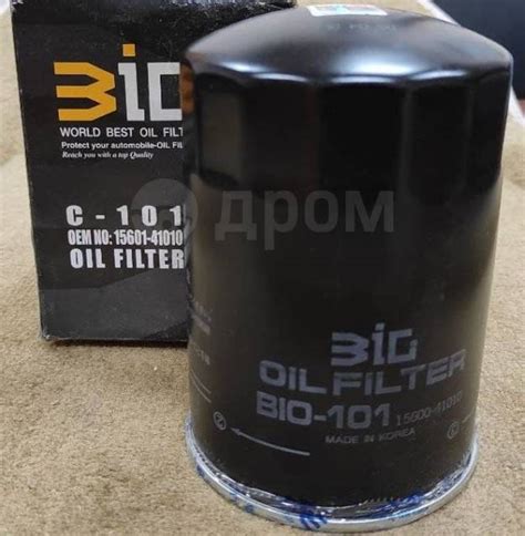 Купить Фильтр масляный C-101 / 15601-41010 BIG Ю. Корея во Владивостоке ...