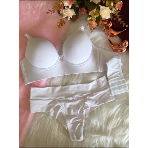 Conjunto De Lingerie Branco Shopee Brasil