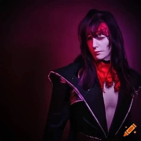 Dracula from castlevania symphony of the night with glam rock style