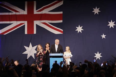 Australia's conservative coalition wins surprise 3rd term