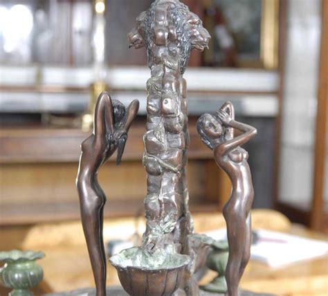 French Bronze Naked Figurine Fountain Baroque Water Feature