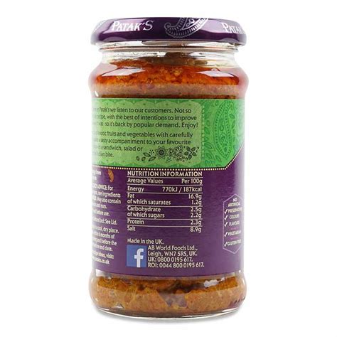 Patak S Lime Pickle Medium Hot G