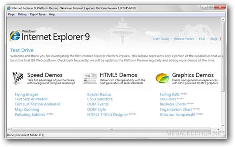 Download Microsoft Internet Explorer 9 Preview | Megaleecher.Net