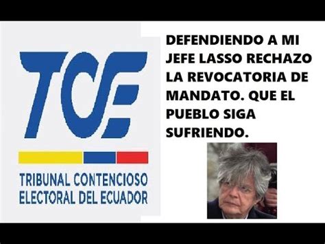 URGENTE TCE Rechaza Revocatoria Contra Guillermo Lasso YouTube