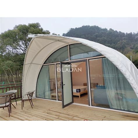 Waterproof Shell Shape House Glamping Tents With Bathroom For Sale