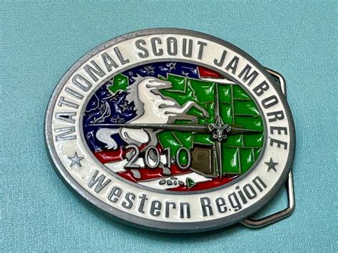 Bsa National Scout Jamboree Western Region Belt Buckl Gem