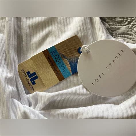 Tori Praver Swimwear Swim Nwt Tori Praver Swimwear Emmy Bikini Swim Top White Ribbed Size L