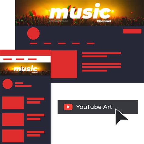 youtube banner template create custom channel art