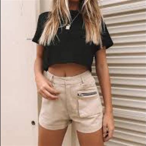 Princess Polly Shorts Princess Polly Nude Cargo Shorts Poshmark