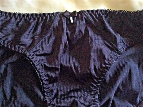 Vintage Silky Black Nylon Bikini Panties