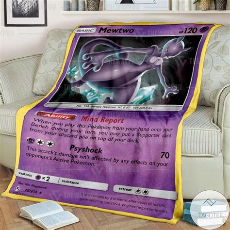 Anime Pokemon Mewtwo And Mew Blanket Hot Sale 2023