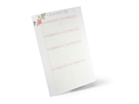 Printable Grocery List With Categories, Instant Download, Grocery List ...
