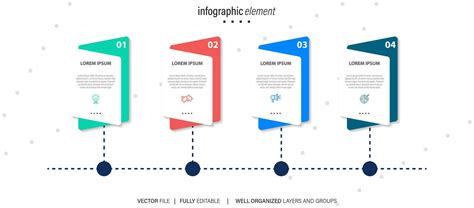 Vector infographics timeline design template with line boxes label ...