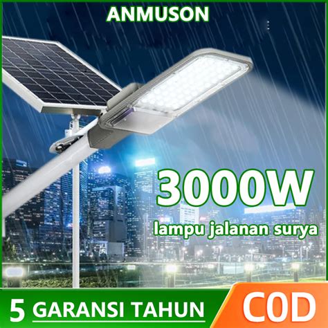 Jual ANMUSON Lampu Solar Outdoor 3000W Lampu Jalan Tenaga Matahari