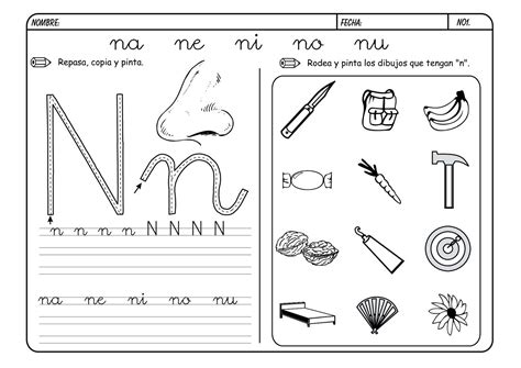 Grafomotricidad Letra N 13 Manualidades A Raudales