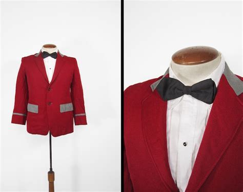 Vintage Movie Theater Usher Uniform Jacket Red Blazer Size 34 Small