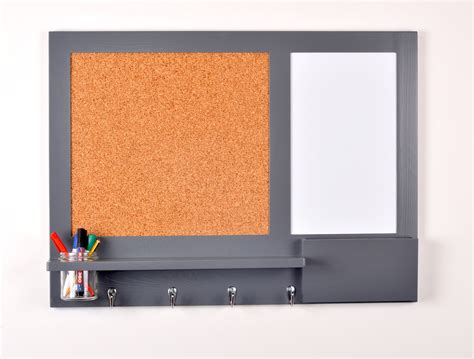 Large Magnetic Whiteboard And Cork Board Noticeboard Organiser Etsy