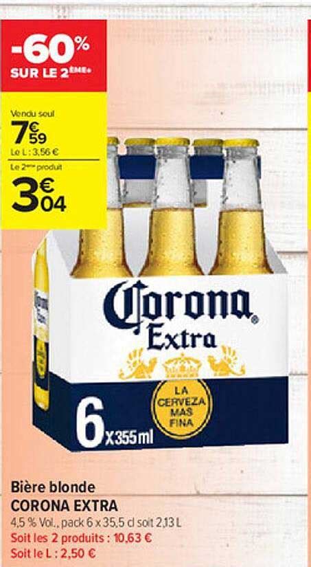 Promo Bi Re Blonde Corona Extra Chez Carrefour Contact Icatalogue Fr
