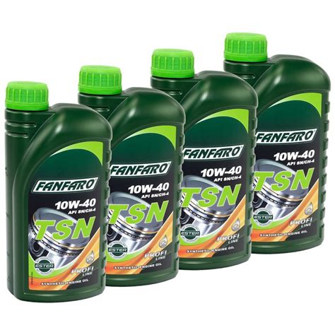 FANFARO Engineoil 10W40 TSN API SN CH 4 4 X 1 Liter Buy Online B 18 95