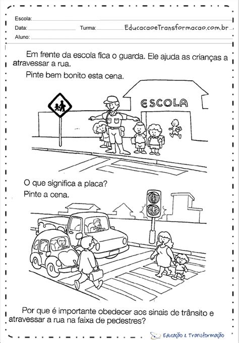 Atividade Transito 1 Ano - RETOEDU