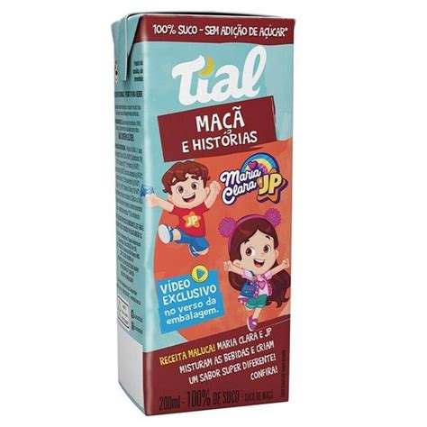Suco Maria Clara E Jp - Suco Tial Maria Clara & JP Histórias Maçã 200ml Embalagem com 24 ...