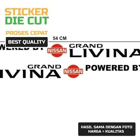 Jual Sticker Mobil Powered By Nissan Grand Livina Limited Edition