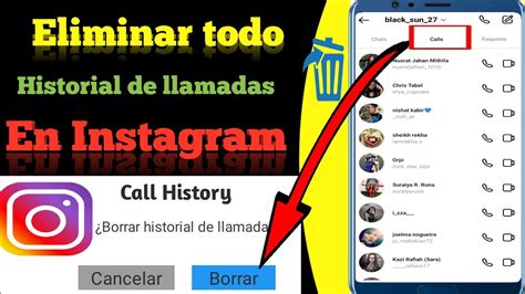 C Mo Eliminar El Historial De Llamadas De Instagram Borrar Historial