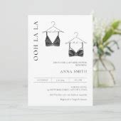 Lingerie Bridal Shower Minimalist Modern Invitation Zazzle