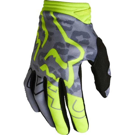 Gants Cross Fox Fille 180 SKEW Jaune Fluo Gant Moto Cross Fox Fille