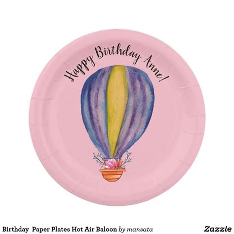 Hot Air Balloon Paper Plates At Kaitlyn Corkill Blog