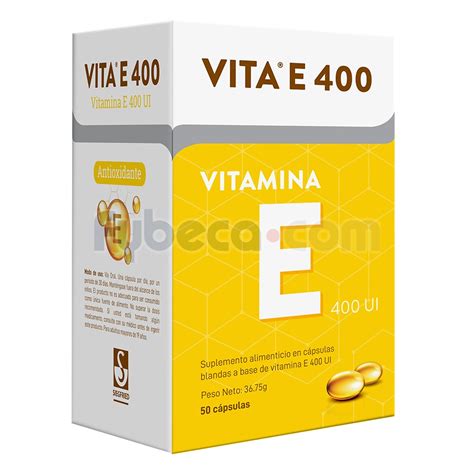 Vita E 400 Mg Para Que Serve - Vita E Caps. 400 Ui F/50 Suelta | Fybeca