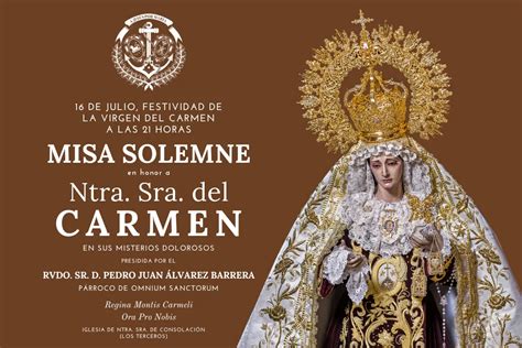 16 De Julio El Día De La Virgen Del Carmen Hermandad Del Carmen