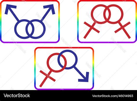 Pictograms Gay Couples Lesbian Couples Male Vector Image