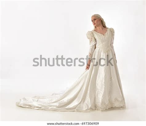 Full Length Portrait Blonde Woman Wearing Stock Photo 697306909 Shutterstock