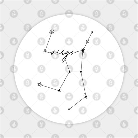 Virgo Constellation Zodiac Drawing Sticker Virgo Magnet Teepublic