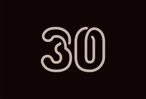 Premium Vector Number 30 Logo Monogram Number 30 Logo Line Style