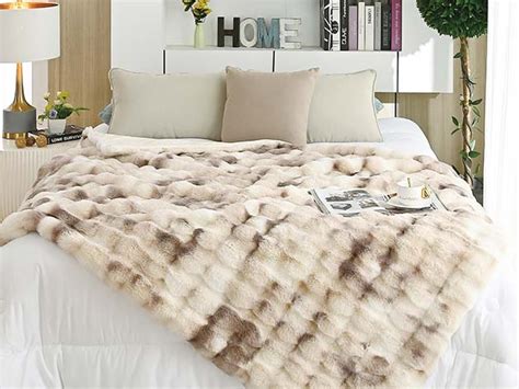 Soft Space Faux Fur Throw Blanket Nude Stacksocial