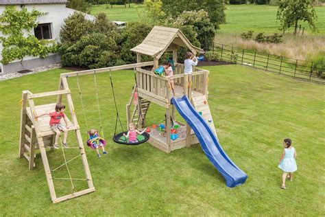 Aire De Jeux En Bois Pour Enfant Portique Cabane