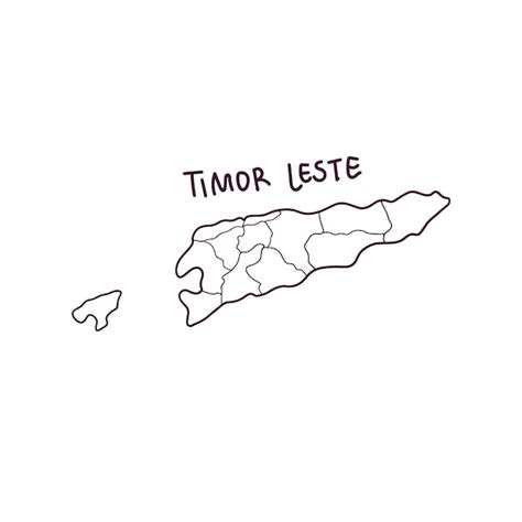 Premium Vector Hand Drawn Doodle Map Of Timor Leste Vector Illustration