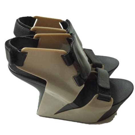 UNITED NUDE ユナイテッドヌード Hybrid ストラップサンダル 37 23 5cm ブラック ベージュ UN ウエッジソール