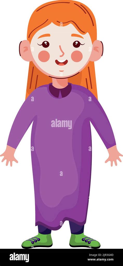 Girl Wearing Ghost Costume Stock Vector Image And Art Alamy