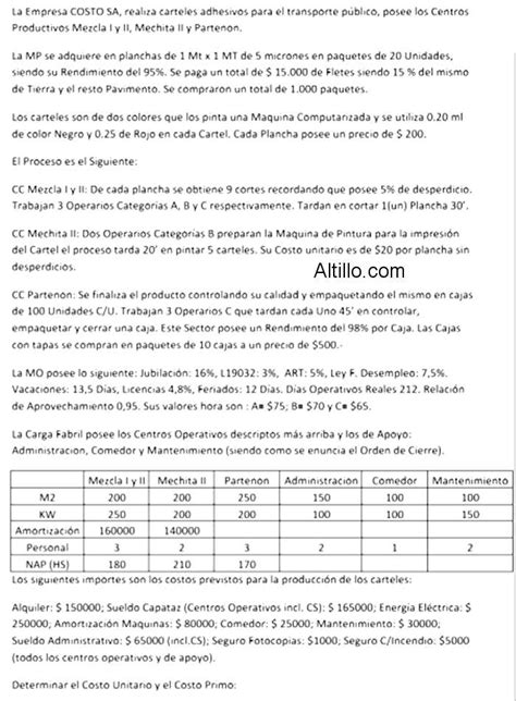 1º Parcial A Costos 2020 UNLU